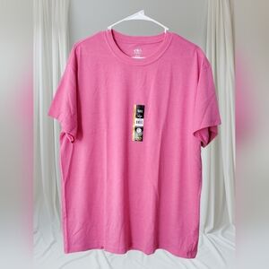 NWT Athletic‎ Works Mens LARGE Short Sleeve Moisture Wicking T-Shirt Tee Pink